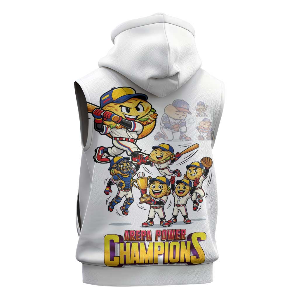 Venezuela Baseball Champions Sleeveless Zip Hoodie Glory Arepa Team