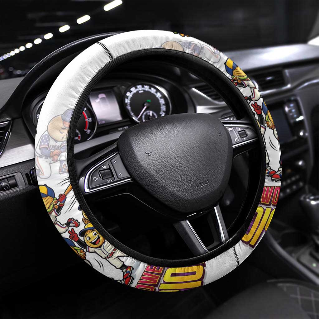 Venezuela Baseball Champions Steering Wheel Cover Glory Arepa Team