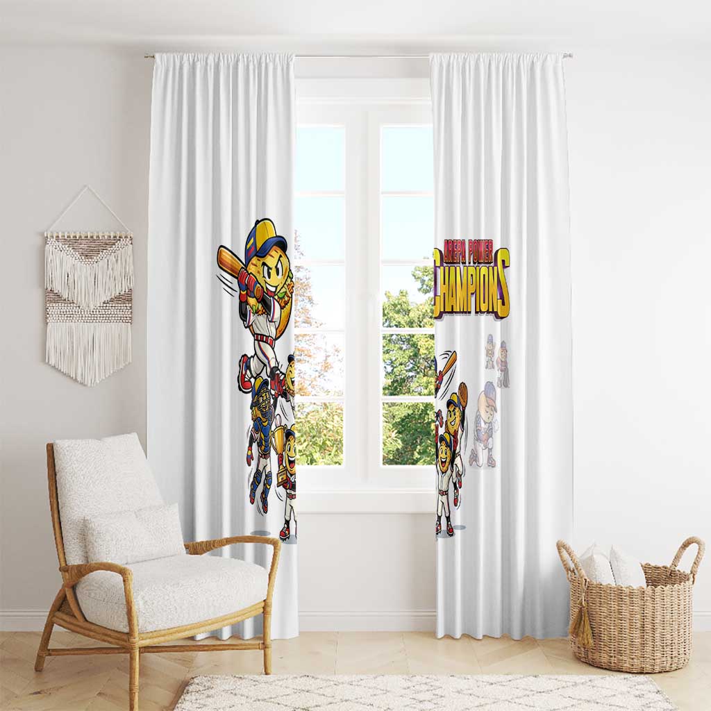 Venezuela Baseball Champions Window Curtain Glory Arepa Team