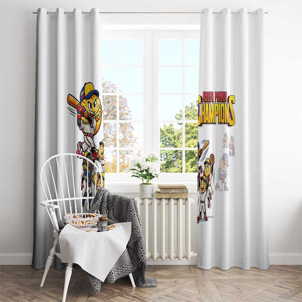 Venezuela Baseball Champions Window Curtain Glory Arepa Team