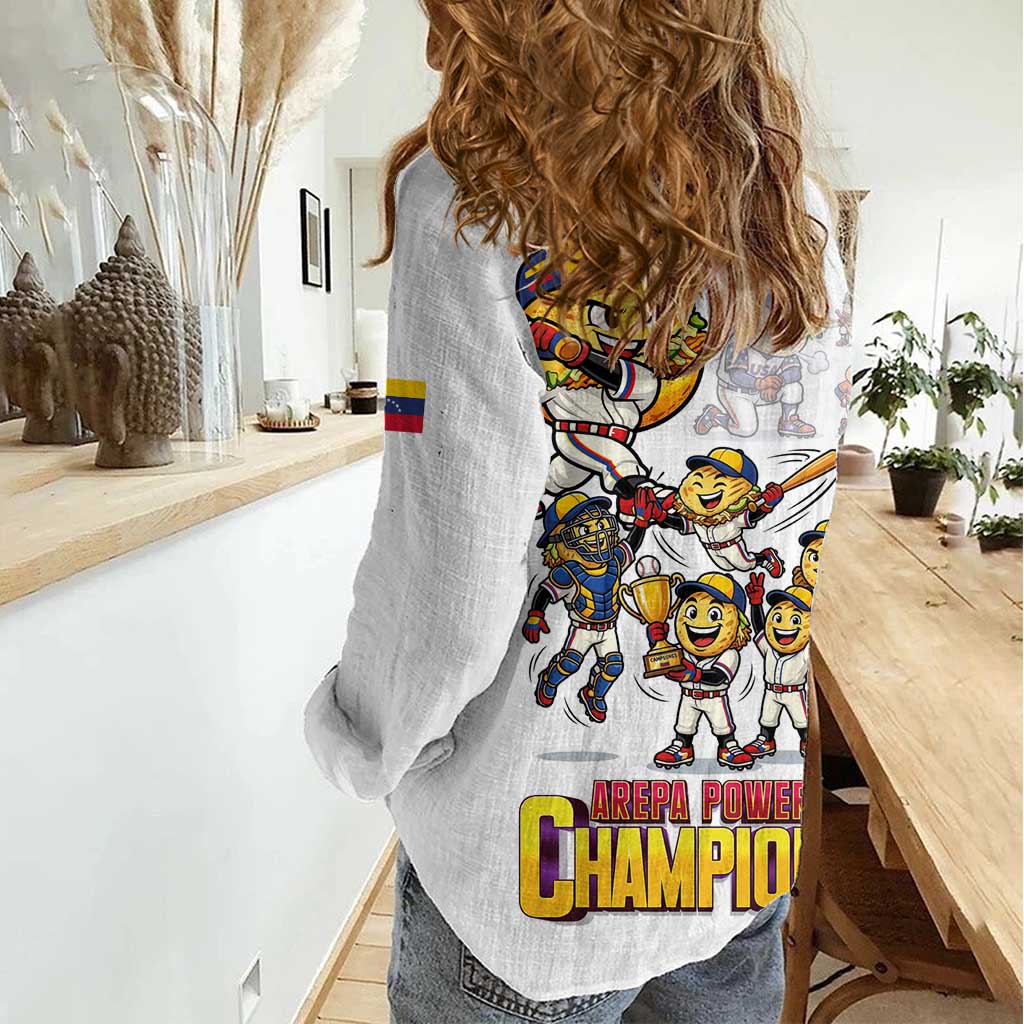 Venezuela Baseball Champions Women Casual Shirt Glory Arepa Team