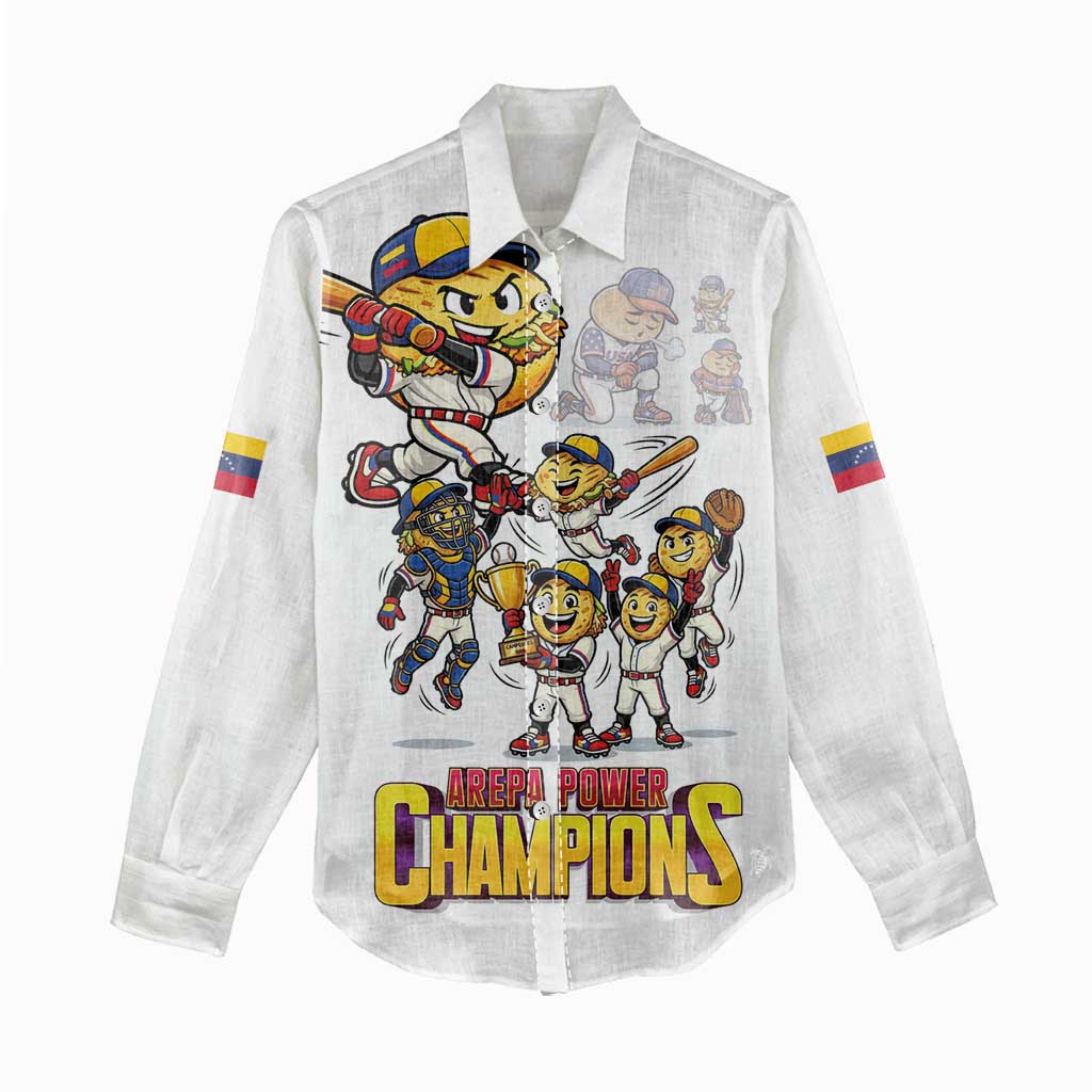 Venezuela Baseball Champions Women Casual Shirt Glory Arepa Team