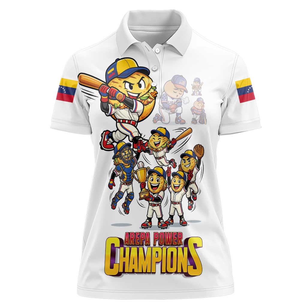 Venezuela Baseball Champions Women Polo Shirt Glory Arepa Team