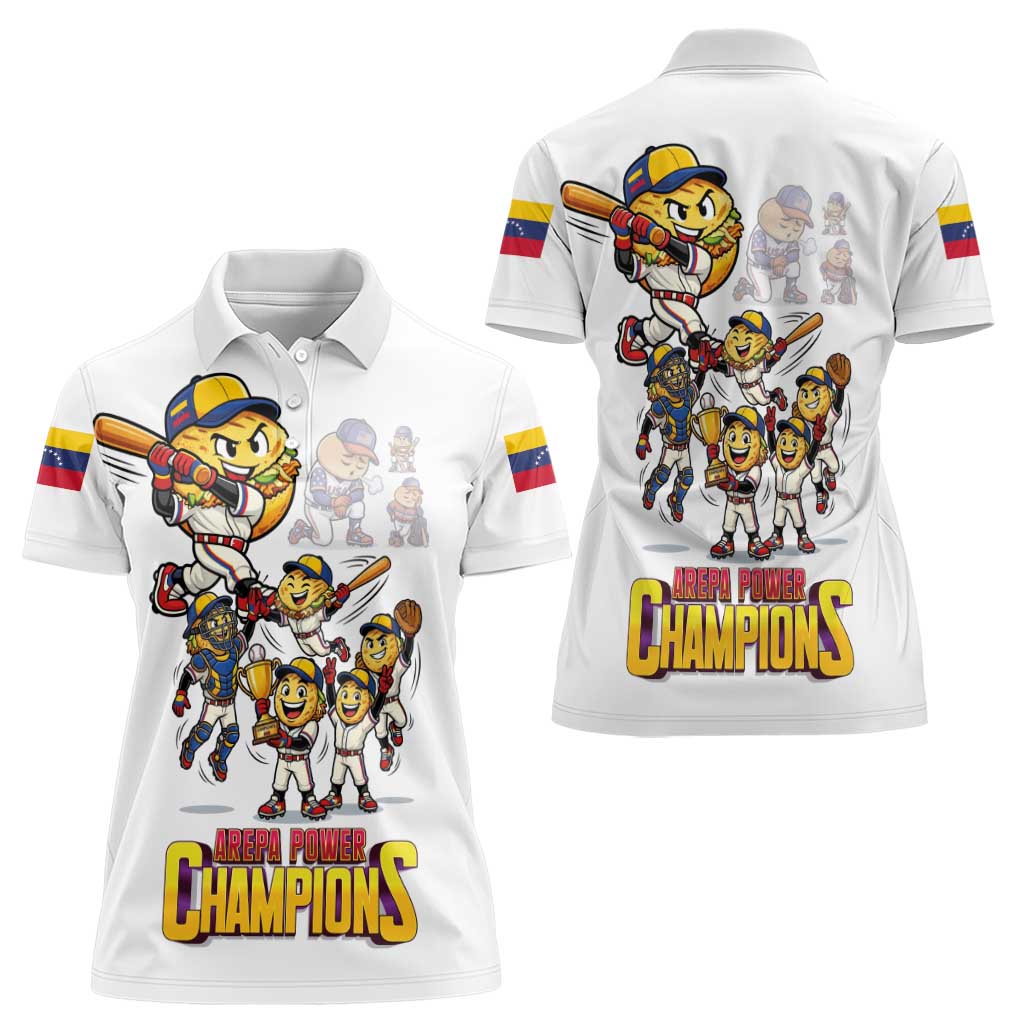 Venezuela Baseball Champions Women Polo Shirt Glory Arepa Team