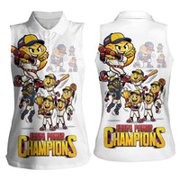 Venezuela Baseball Champions Women Sleeveless Polo Shirt Glory Arepa Team