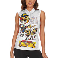 Venezuela Baseball Champions Women Sleeveless Polo Shirt Glory Arepa Team