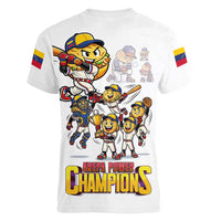 Venezuela Baseball Champions Women V-Neck T-Shirt Glory Arepa Team