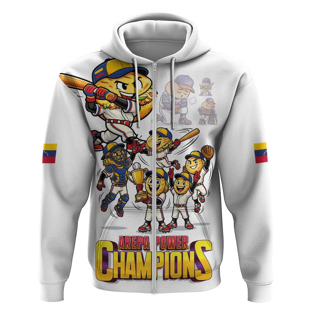 Venezuela Baseball Champions Zip Hoodie Glory Arepa Team