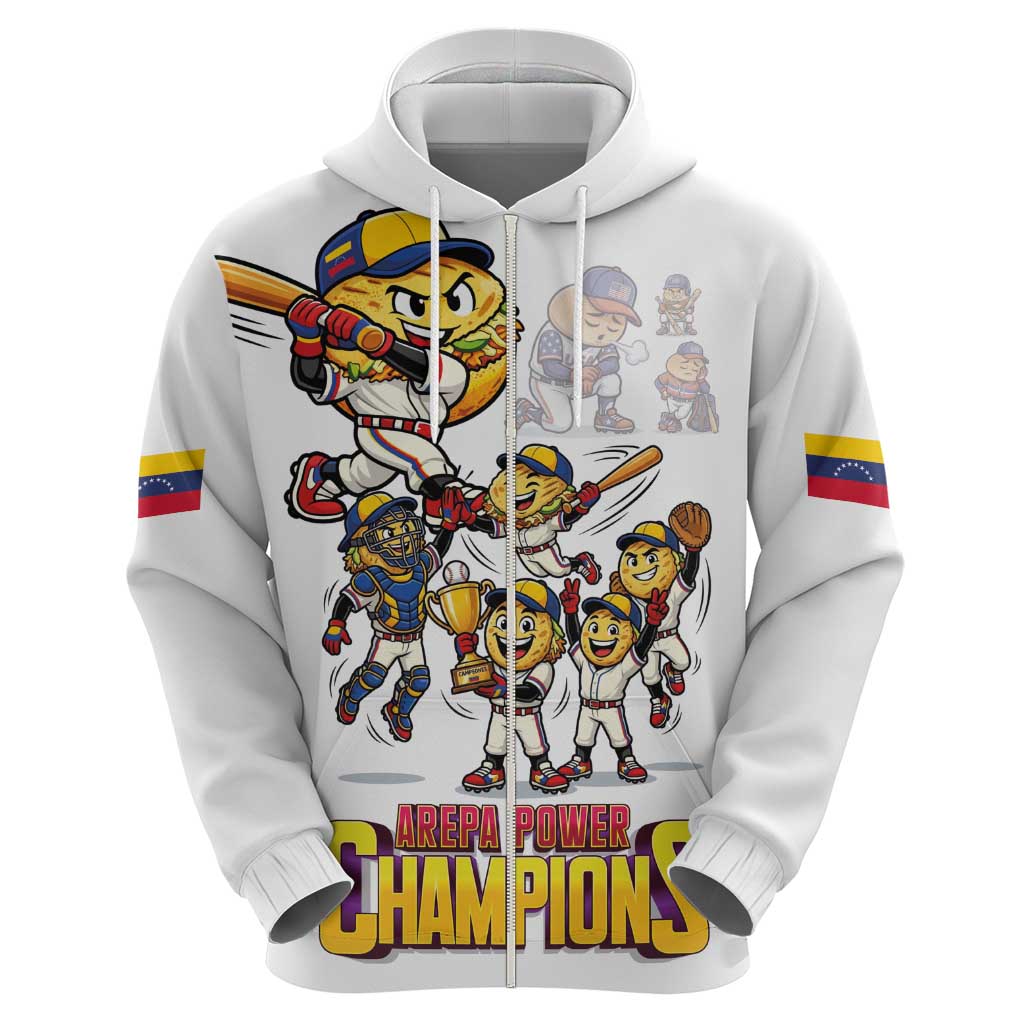 Venezuela Baseball Champions Zip Hoodie Glory Arepa Team