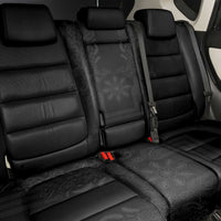 Philippines Barong Style Back Car Seat Cover with Polynesian Art and Leaf Motif Black Color