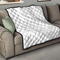 Philippines Barong Style Quilt with Polynesian Art and Leaf Motif White Color