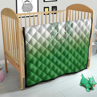 Philippines Barong Style Quilt with Polynesian Art and Leaf Motif Green Color