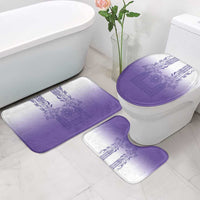 Philippines Barong Style Bathroom Set with Polynesian Art and Leaf Motif Purple Color