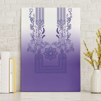 Philippines Barong Style Canvas Wall Art with Polynesian Art and Leaf Motif Purple Color
