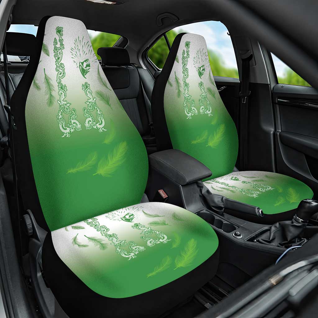 Philippines National Costume Style Car Seat Cover Barong Tagalog and Eagle Feather Green Color