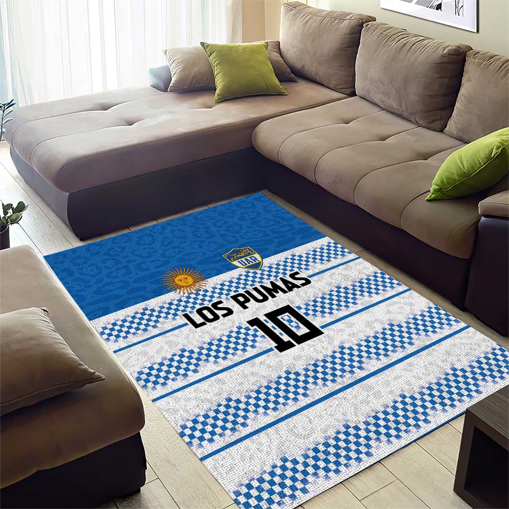 Argentina Rugby Custom Area Rug Los Pumas Jaguar Race Style - Wonder Print Shop