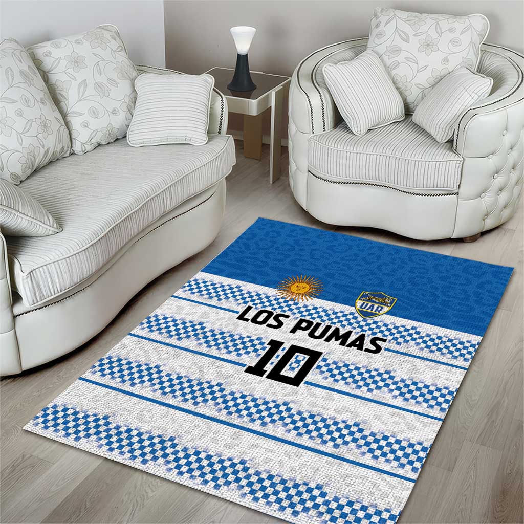 Argentina Rugby Custom Area Rug Los Pumas Jaguar Race Style - Wonder Print Shop