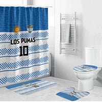 Argentina Rugby Custom Bathroom Set Los Pumas Jaguar Race Style - Wonder Print Shop