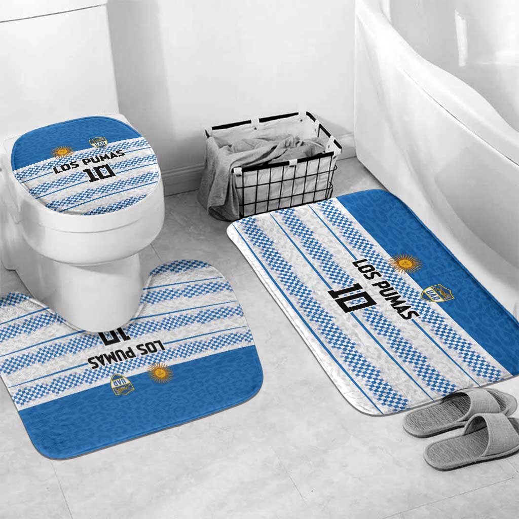 Argentina Rugby Custom Bathroom Set Los Pumas Jaguar Race Style - Wonder Print Shop
