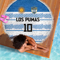 Argentina Rugby Custom Beach Blanket Los Pumas Jaguar Race Style - Wonder Print Shop