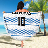 Argentina Rugby Custom Beach Blanket Los Pumas Jaguar Race Style - Wonder Print Shop