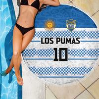 Argentina Rugby Custom Beach Blanket Los Pumas Jaguar Race Style - Wonder Print Shop