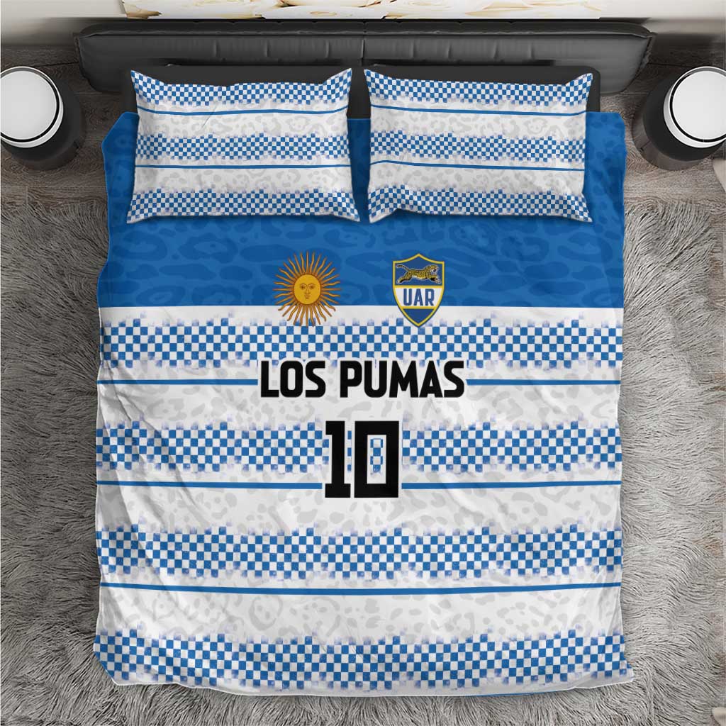 Argentina Rugby Custom Bedding Set Los Pumas Jaguar Race Style - Wonder Print Shop