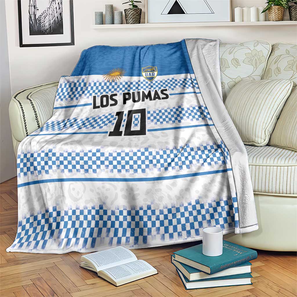 Argentina Rugby Custom Blanket Los Pumas Jaguar Race Style - Wonder Print Shop