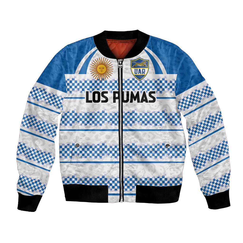 Argentina Rugby Custom Bomber Jacket Los Pumas Jaguar Race Style - Wonder Print Shop