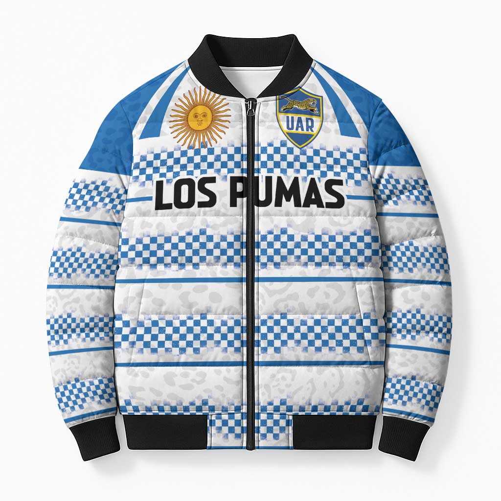 Argentina Rugby Custom Bomber Puffer Jacket Los Pumas Jaguar Race Style - Wonder Print Shop