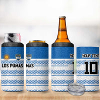 Argentina Rugby Custom 4 in 1 Can Cooler Tumbler Los Pumas Jaguar Race Style - Wonder Print Shop