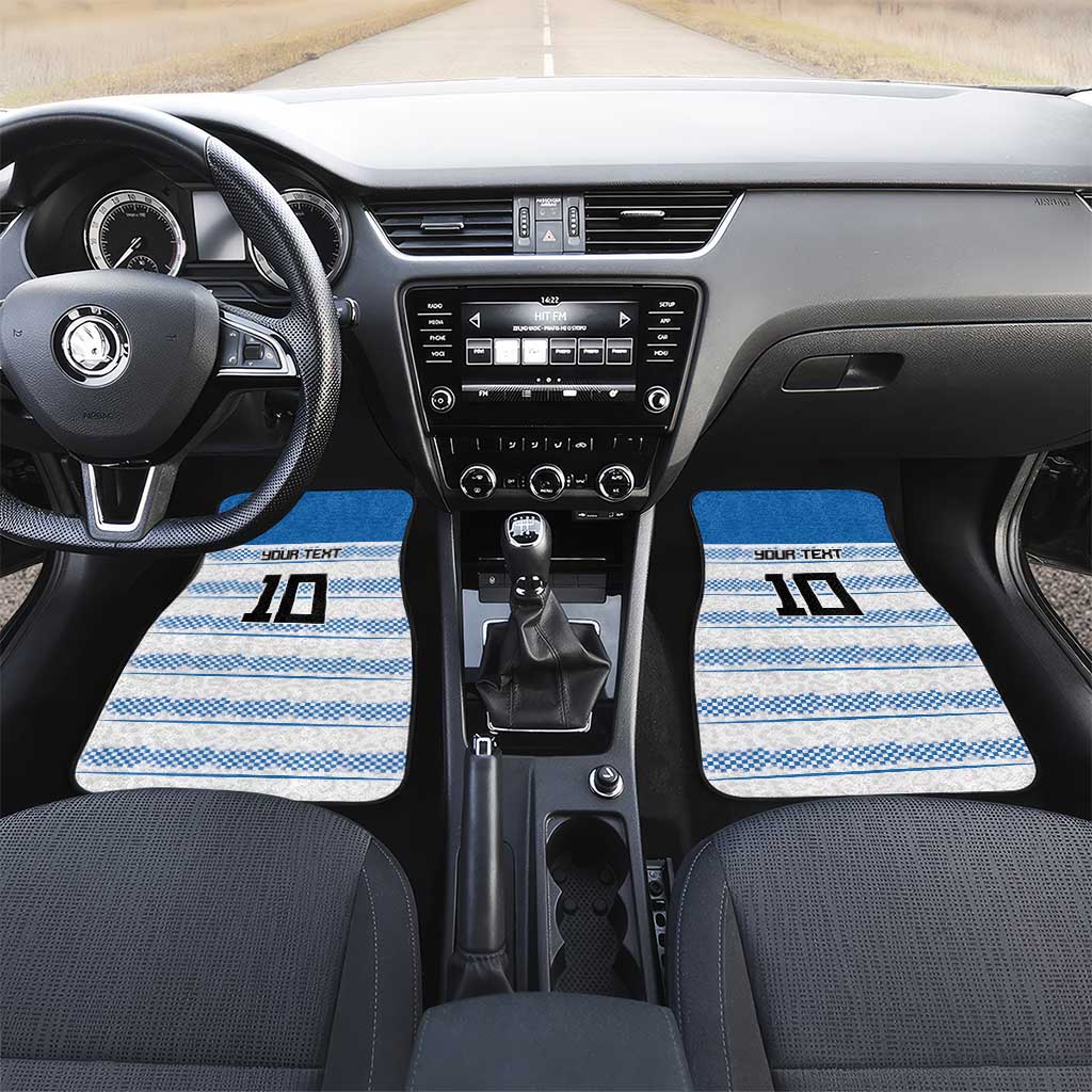 Argentina Rugby Custom Car Mats Los Pumas Jaguar Race Style - Wonder Print Shop