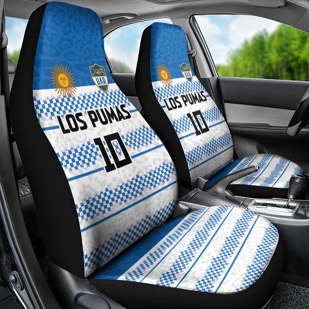 Argentina Rugby Custom Car Seat Cover Los Pumas Jaguar Race Style - Wonder Print Shop