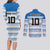 Argentina Rugby Custom Couples Matching Long Sleeve Bodycon Dress and Long Sleeve Button Shirt Los Pumas Jaguar Race Style - Wonder Print Shop