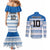 Argentina Rugby Custom Couples Matching Mermaid Dress and Long Sleeve Button Shirt Los Pumas Jaguar Race Style - Wonder Print Shop