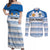 Argentina Rugby Custom Couples Matching Off Shoulder Maxi Dress and Long Sleeve Button Shirt Los Pumas Jaguar Race Style - Wonder Print Shop