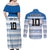 Argentina Rugby Custom Couples Matching Off Shoulder Maxi Dress and Long Sleeve Button Shirt Los Pumas Jaguar Race Style - Wonder Print Shop