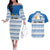 Argentina Rugby Custom Couples Matching Off The Shoulder Long Sleeve Dress and Hawaiian Shirt Los Pumas Jaguar Race Style - Wonder Print Shop
