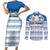 Argentina Rugby Custom Couples Matching Short Sleeve Bodycon Dress and Long Sleeve Button Shirt Los Pumas Jaguar Race Style - Wonder Print Shop