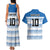 Argentina Rugby Custom Couples Matching Tank Maxi Dress and Hawaiian Shirt Los Pumas Jaguar Race Style - Wonder Print Shop