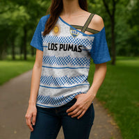 Argentina Rugby Custom Cross Shoulder Shirt Los Pumas Jaguar Race Style - Wonder Print Shop