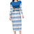 Argentina Rugby Custom Family Matching Long Sleeve Bodycon Dress and Hawaiian Shirt Los Pumas Jaguar Race Style - Wonder Print Shop