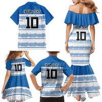 Argentina Rugby Custom Family Matching Mermaid Dress and Hawaiian Shirt Los Pumas Jaguar Race Style - Wonder Print Shop