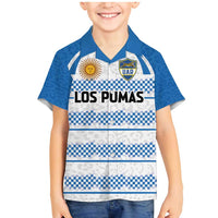 Argentina Rugby Custom Family Matching Mermaid Dress and Hawaiian Shirt Los Pumas Jaguar Race Style - Wonder Print Shop