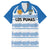 Argentina Rugby Custom Family Matching Off The Shoulder Long Sleeve Dress and Hawaiian Shirt Los Pumas Jaguar Race Style - Wonder Print Shop