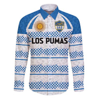 Argentina Rugby Custom Family Matching Off The Shoulder Long Sleeve Dress and Hawaiian Shirt Los Pumas Jaguar Race Style - Wonder Print Shop