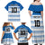 Argentina Rugby Custom Family Matching Off Shoulder Maxi Dress and Hawaiian Shirt Los Pumas Jaguar Race Style - Wonder Print Shop