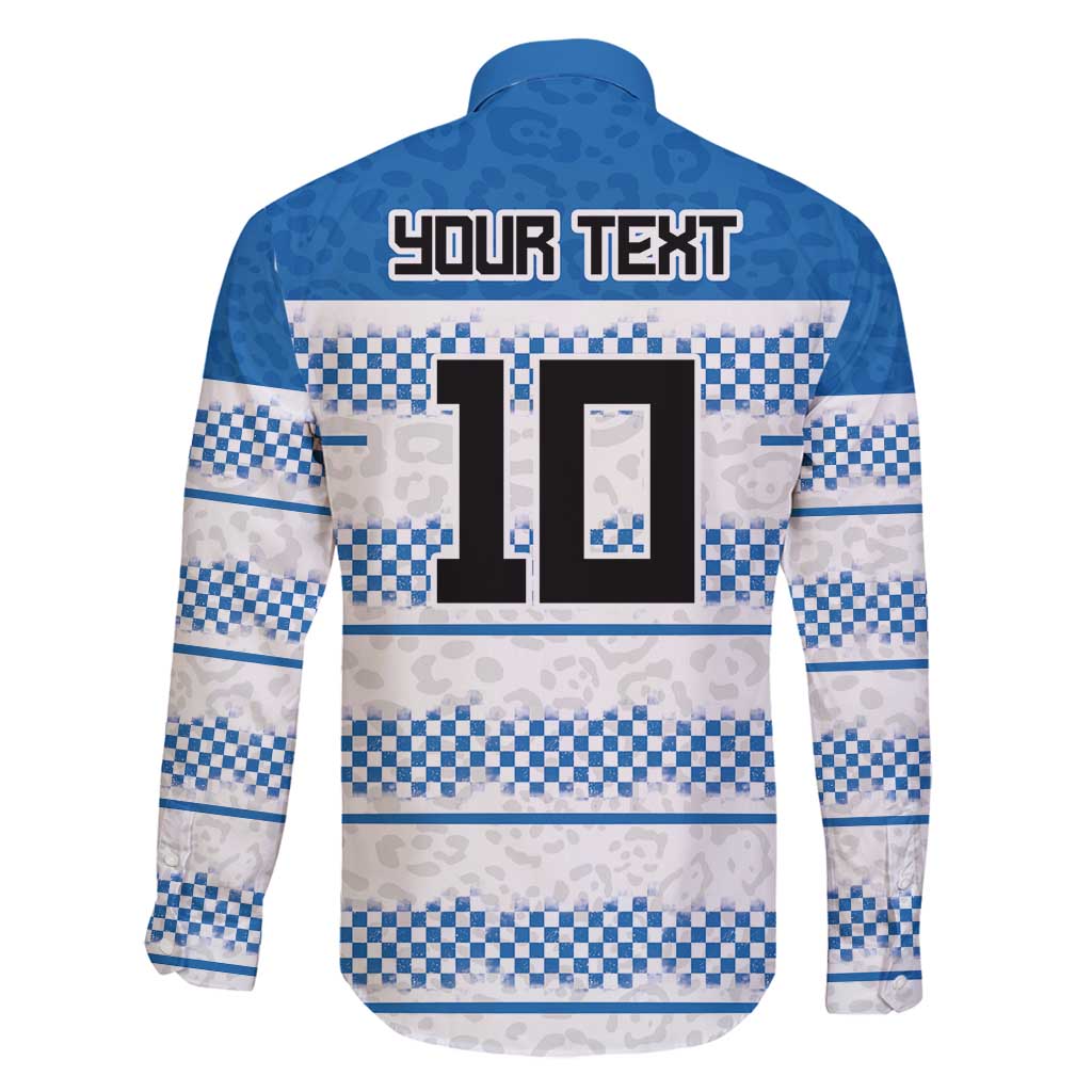Argentina Rugby Custom Family Matching Off Shoulder Maxi Dress and Hawaiian Shirt Los Pumas Jaguar Race Style - Wonder Print Shop