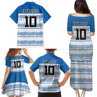 Argentina Rugby Custom Family Matching Puletasi and Hawaiian Shirt Los Pumas Jaguar Race Style - Wonder Print Shop