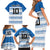 Argentina Rugby Custom Family Matching Short Sleeve Bodycon Dress and Hawaiian Shirt Los Pumas Jaguar Race Style - Wonder Print Shop